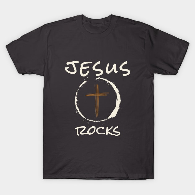 Jesus Rocks T-Shirt by Designs by Eliane